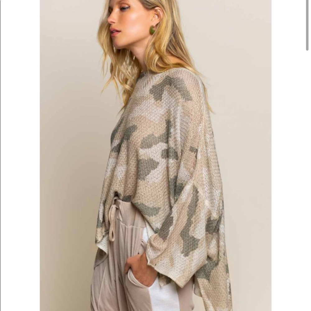 POL Camo Print Lightweight Sweater - Picture 3 of 16